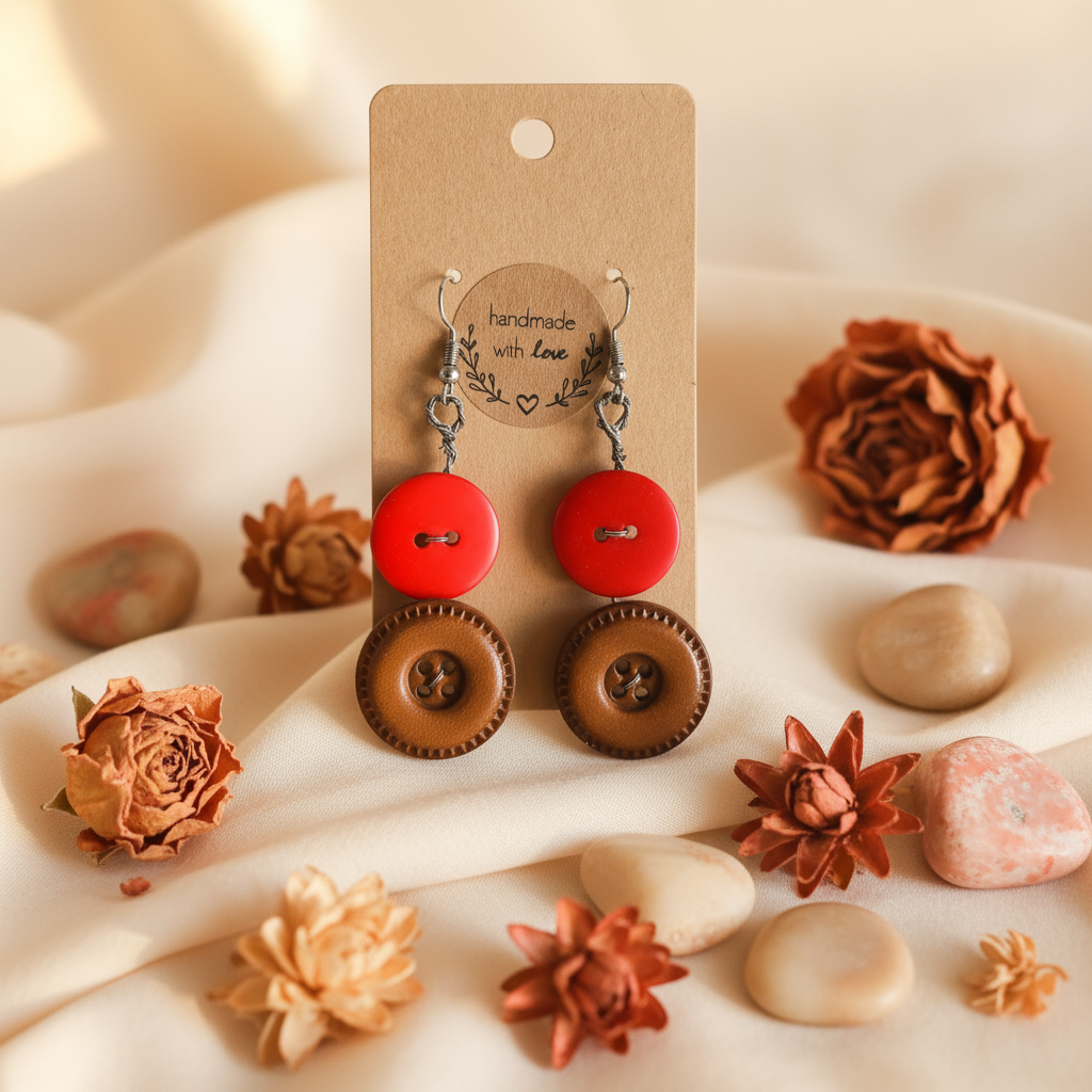 Button Earrings