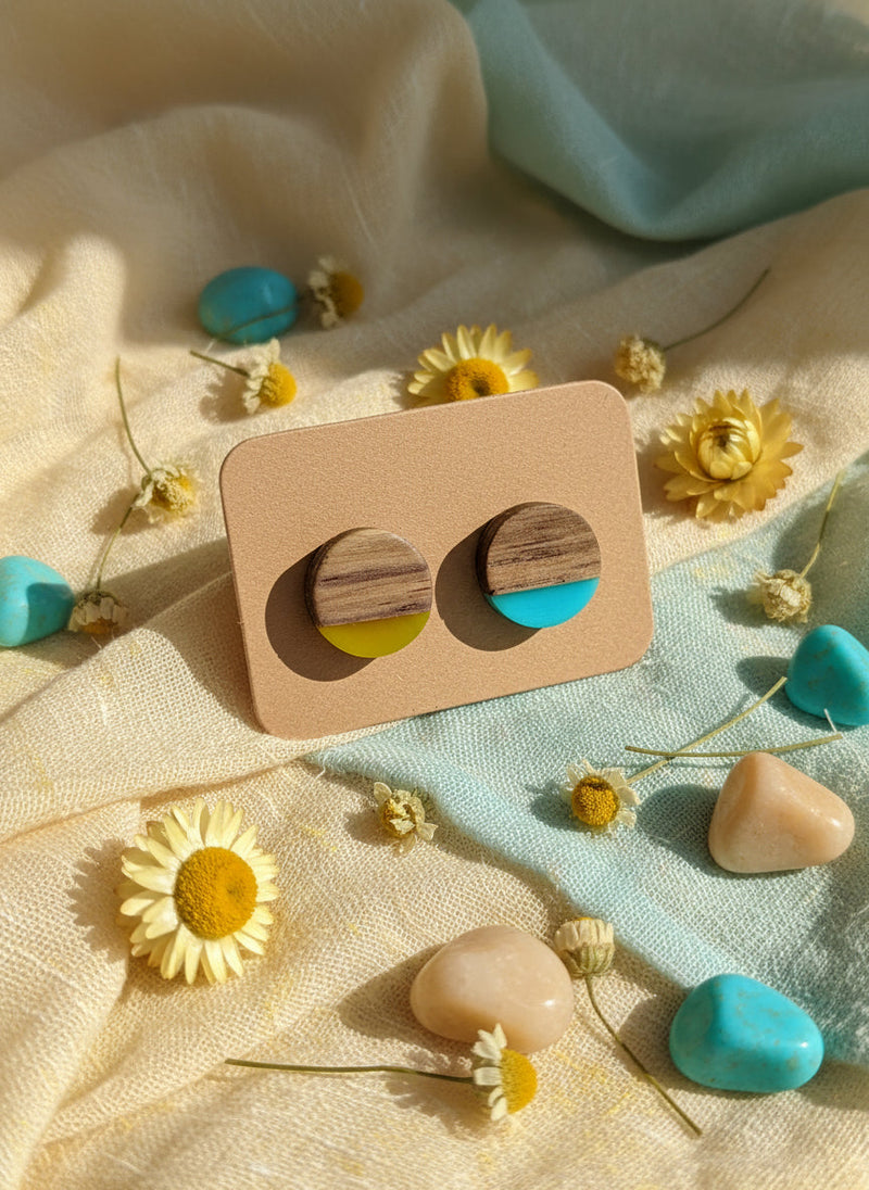 Woodlike Plastic Earrings