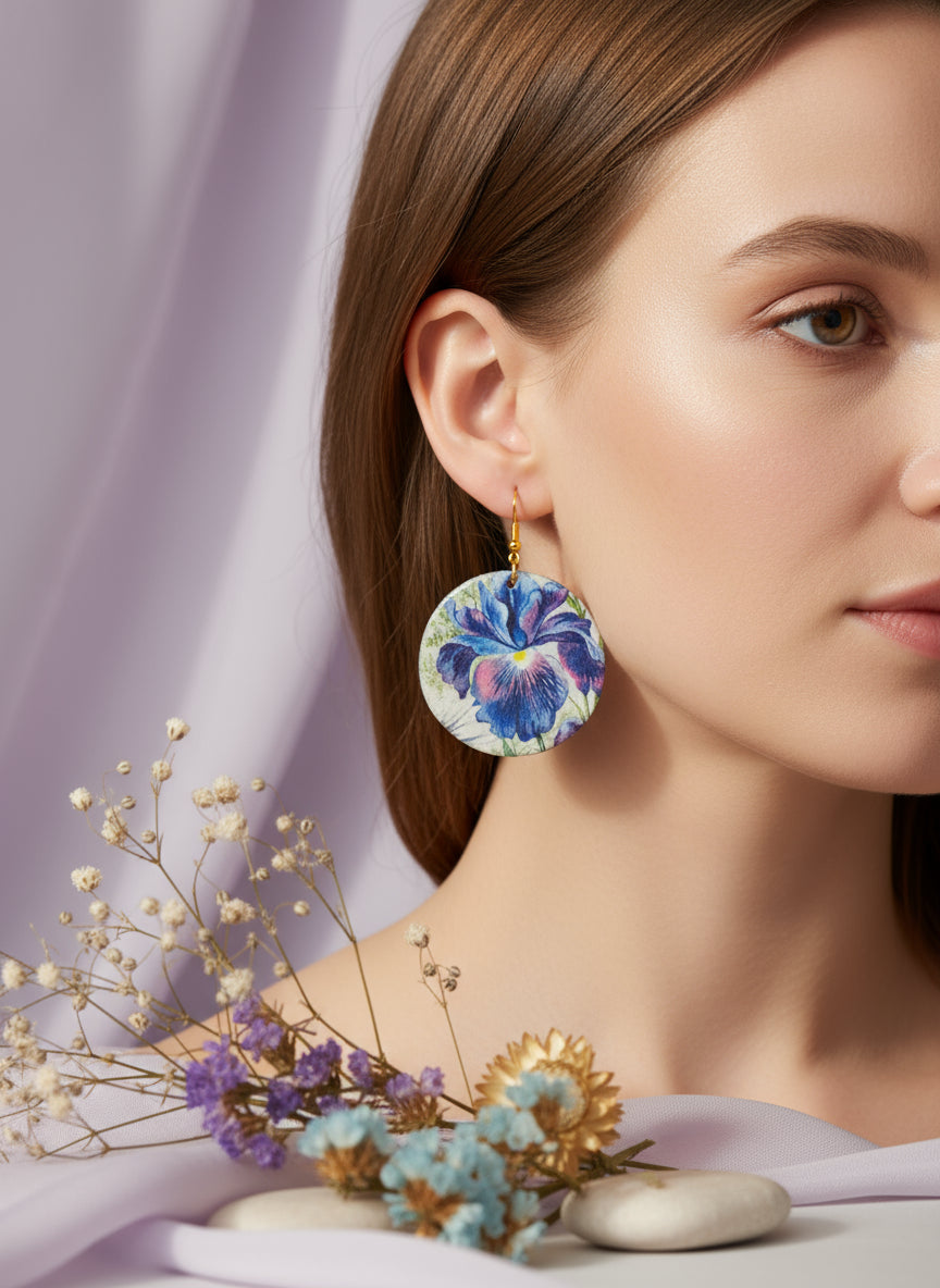 Decopauge Earring with Flower