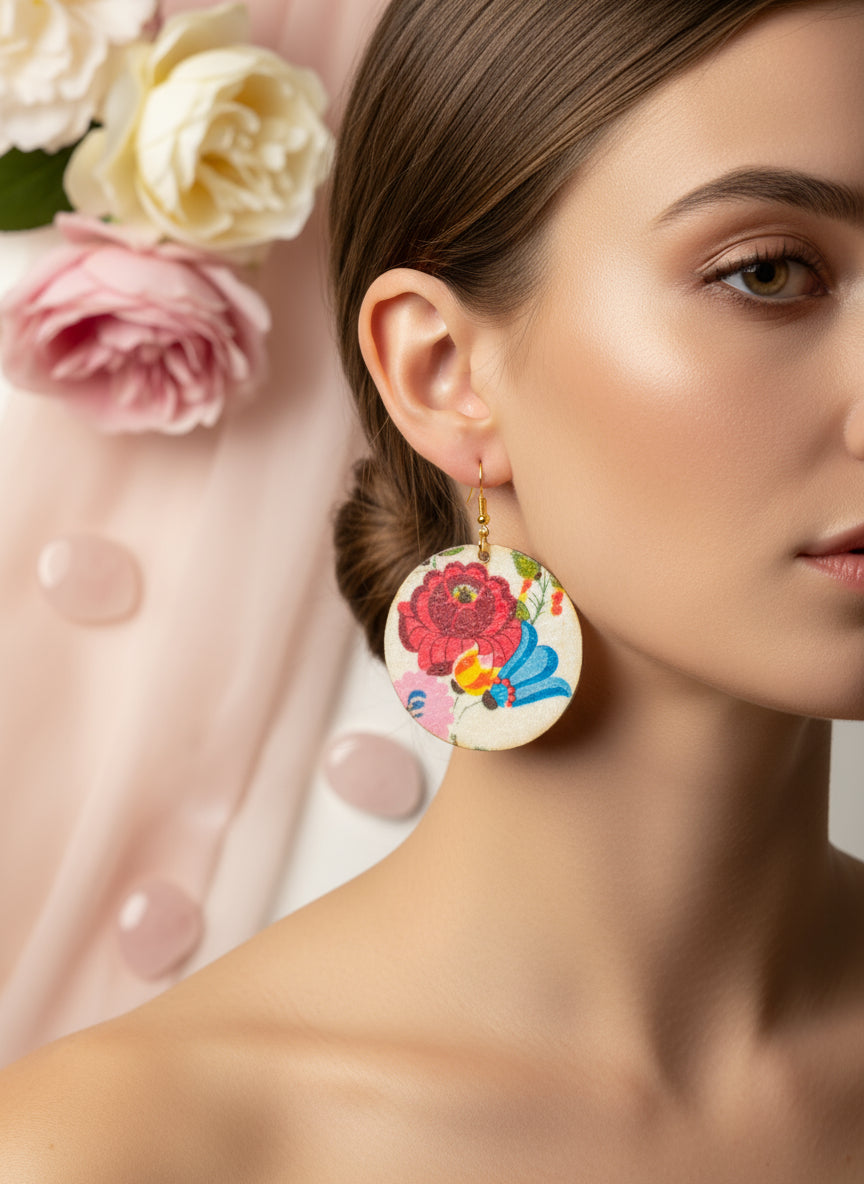 Decopauge Earring with Flower
