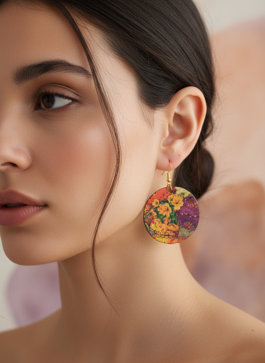 Decopauge Earring with Flower