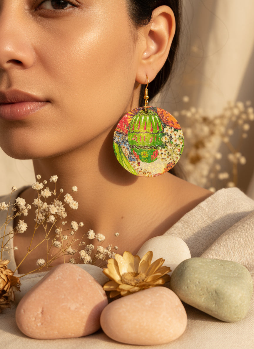 Decopauge Earring with Flower