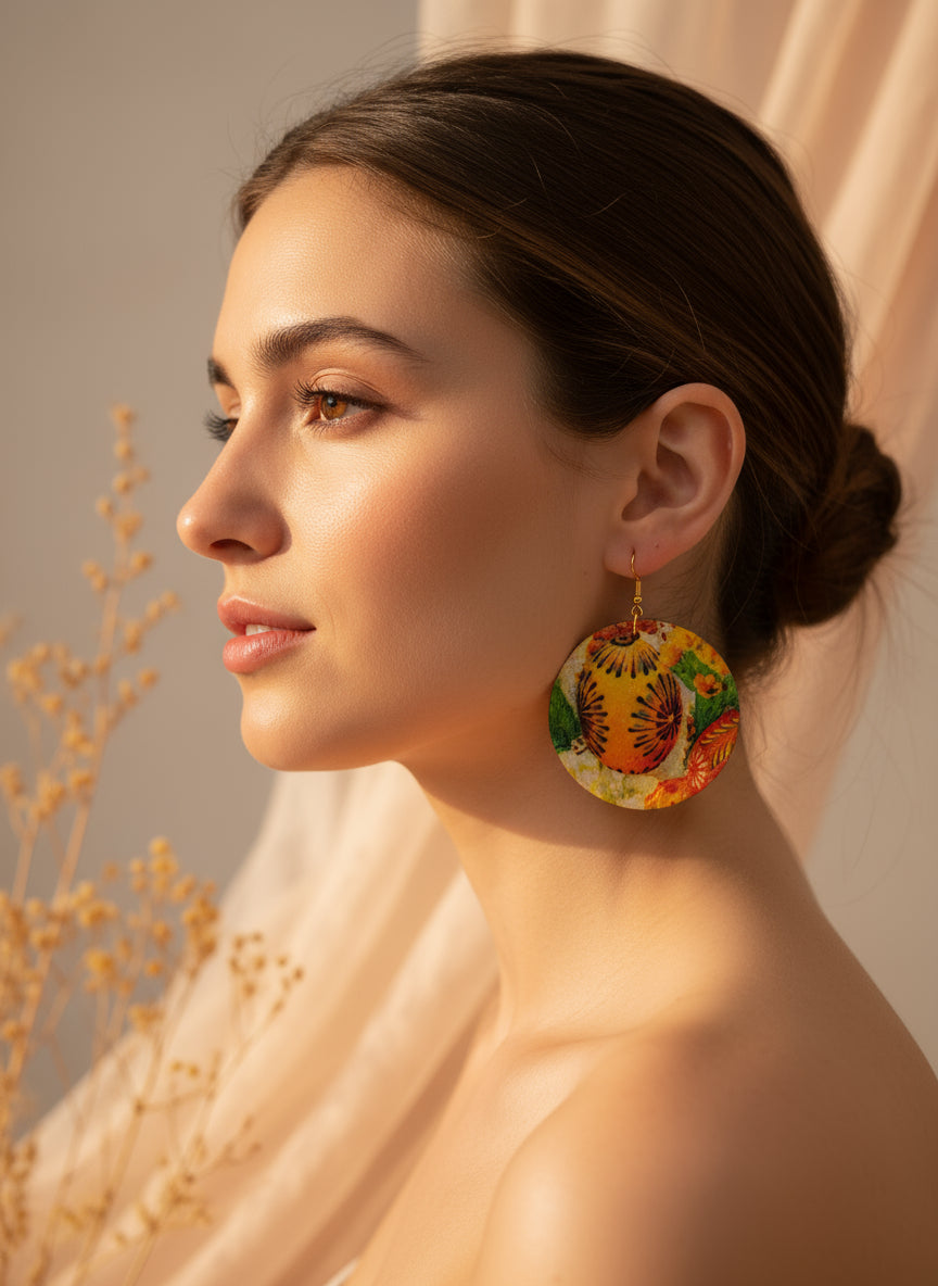 Decopauge Earring with Flower