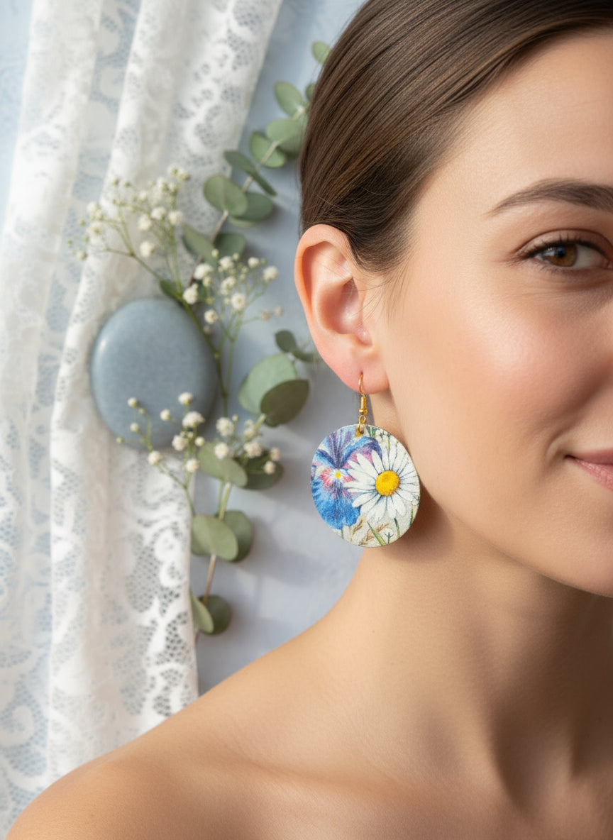Decopauge Earring with Flower