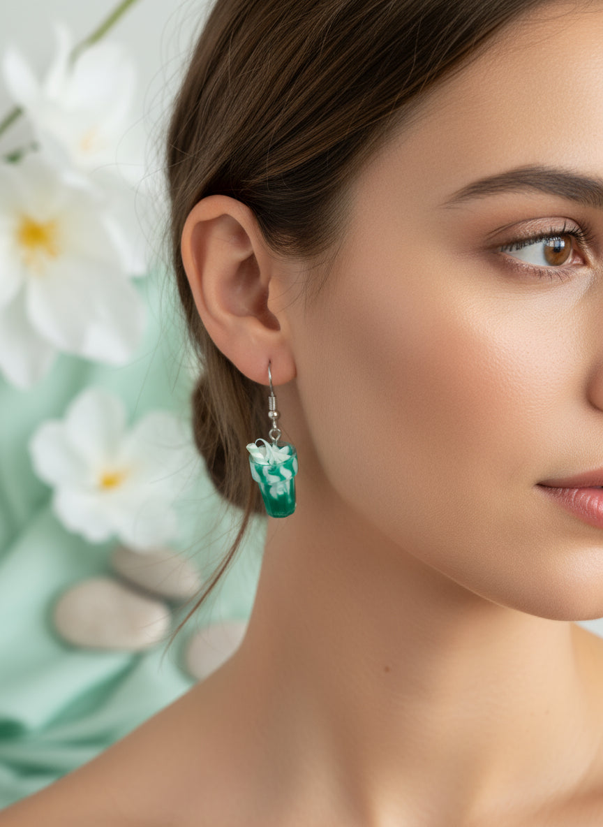 Plastic Earring with Alcohol