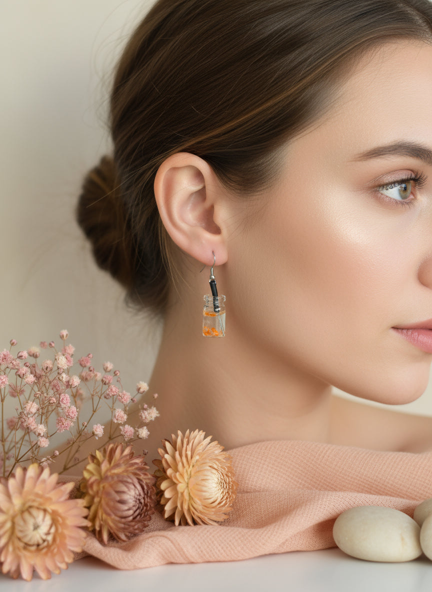 Plastic Earring with Alcohol