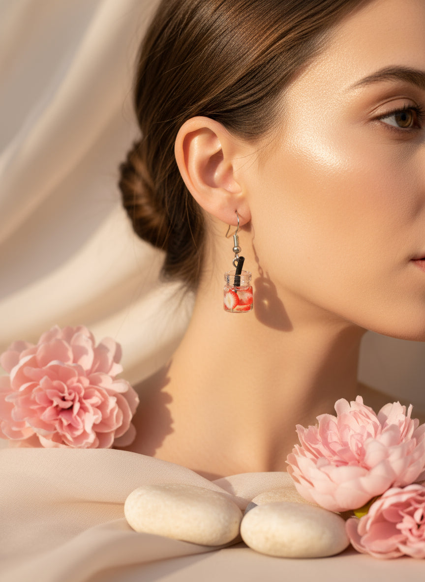 Plastic Earring with Alcohol