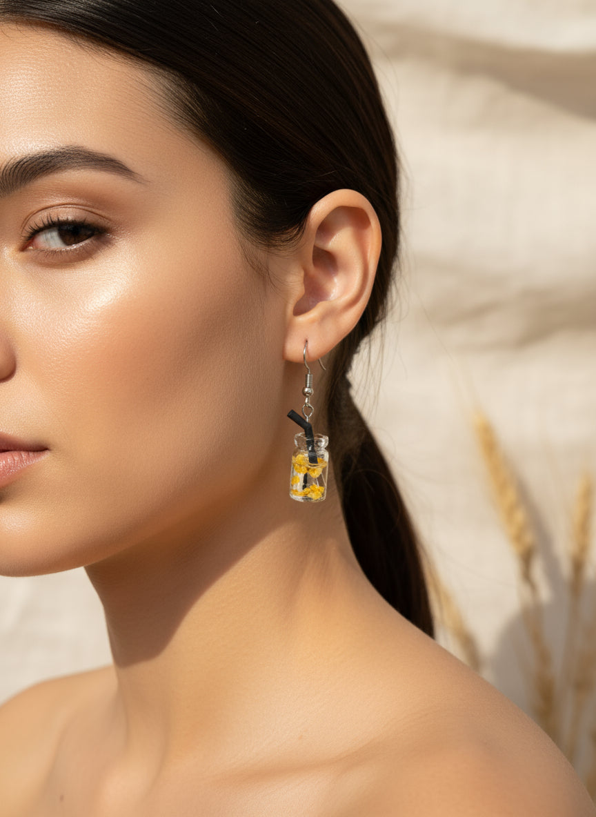 Plastic Earring with Alcohol