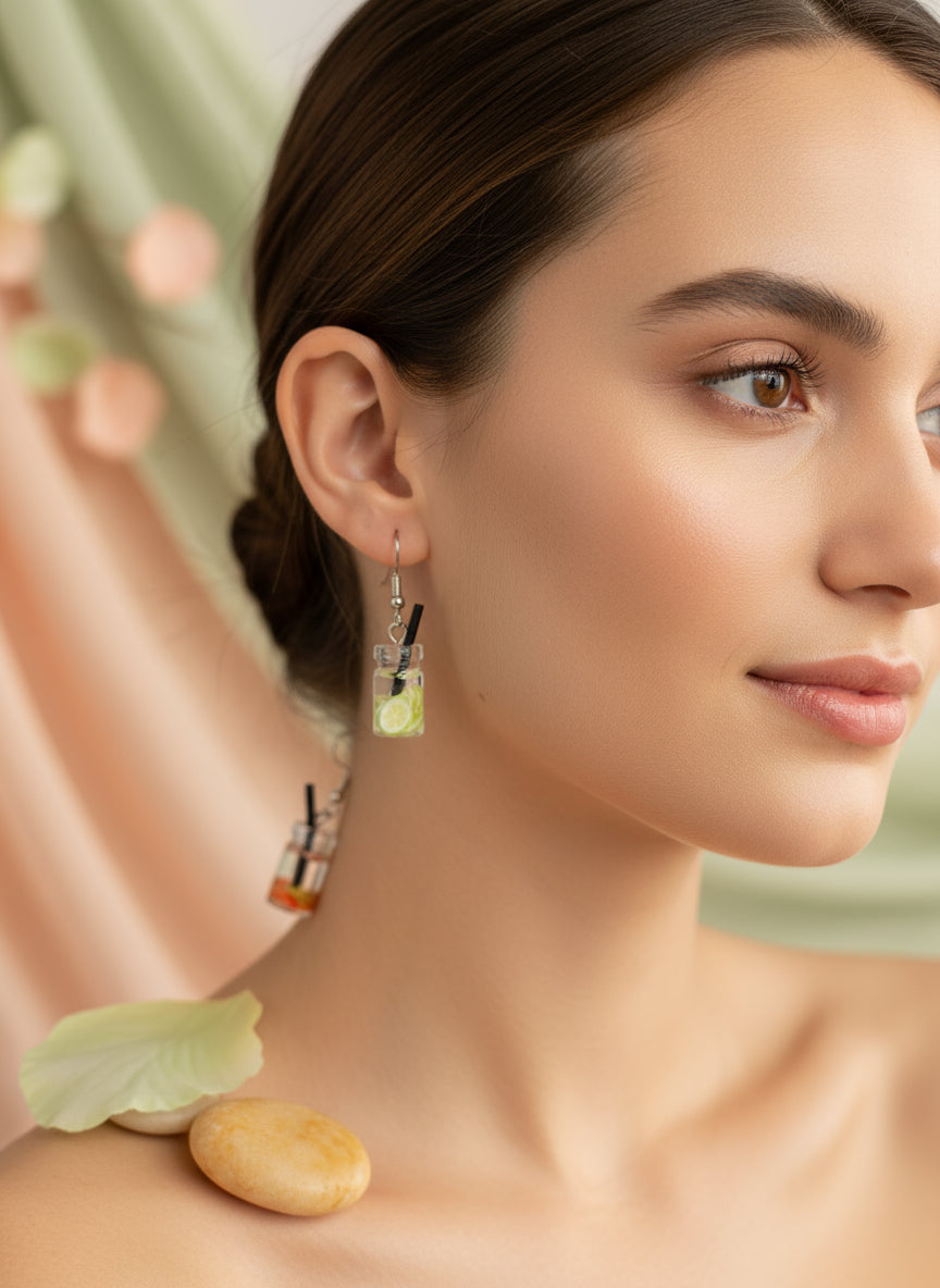 Plastic Earring with Alcohol