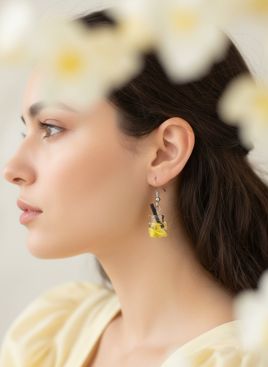 Plastic Earring with Alcohol