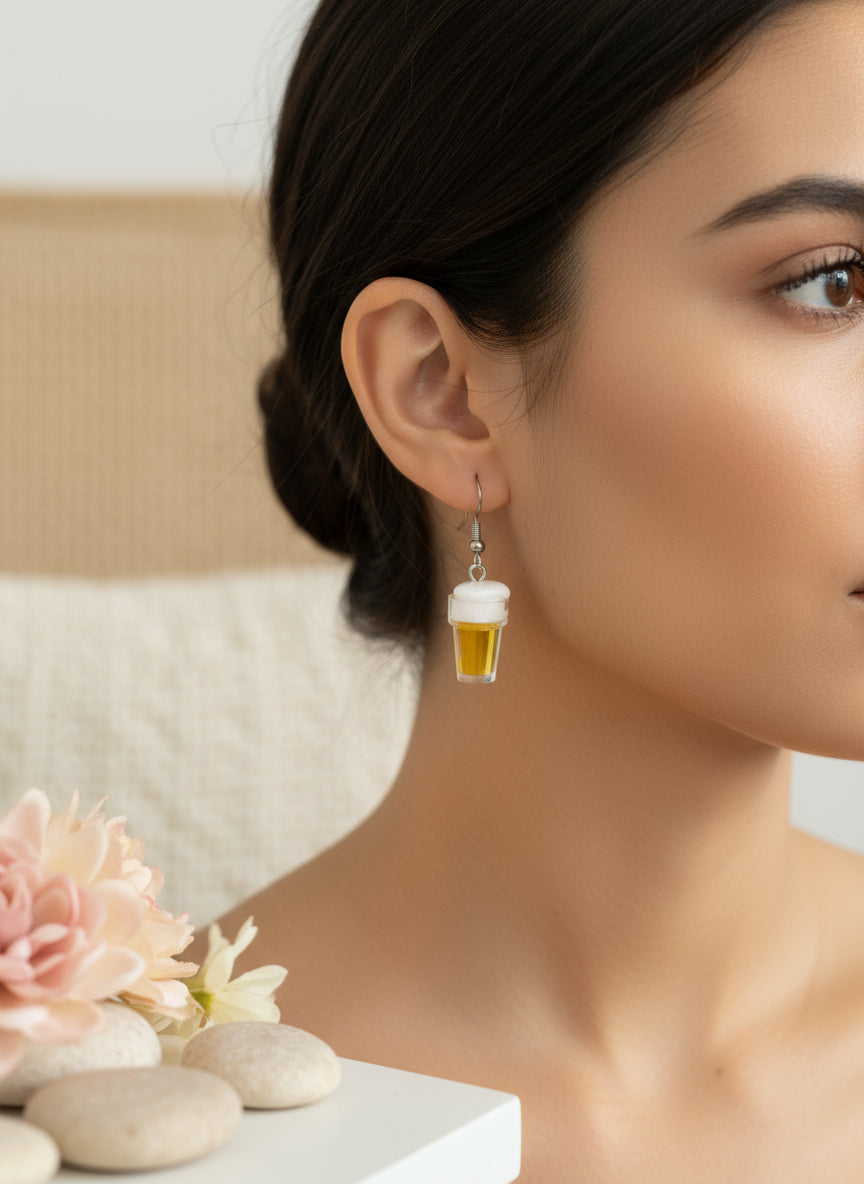 Plastic Earring with Alcohol