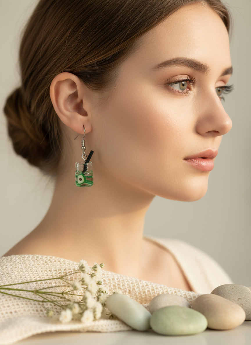 Plastic Earring with Alcohol