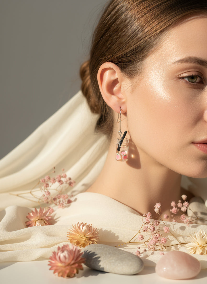 Plastic Earring with Alcohol