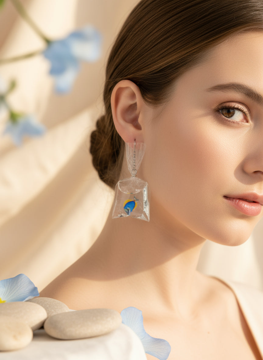 Plastic Earring with Animal