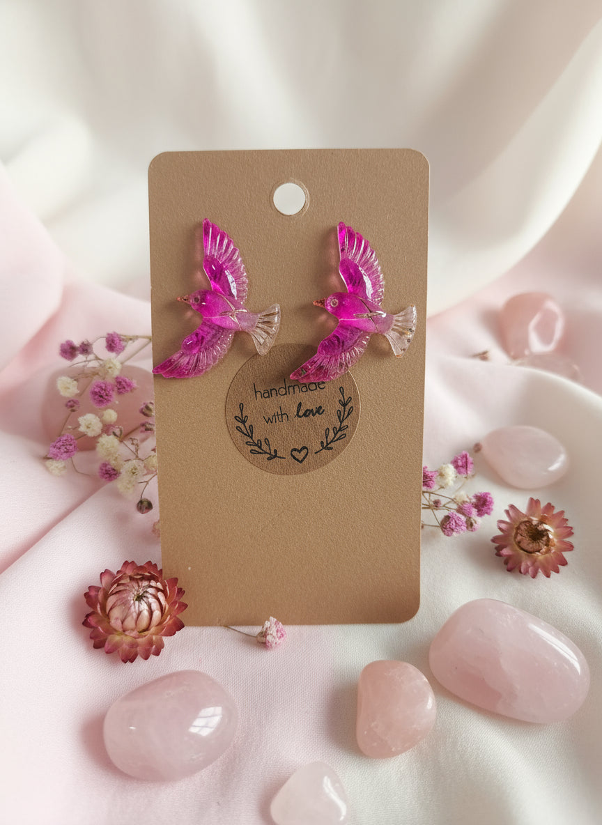 Plastic Earring with Bird