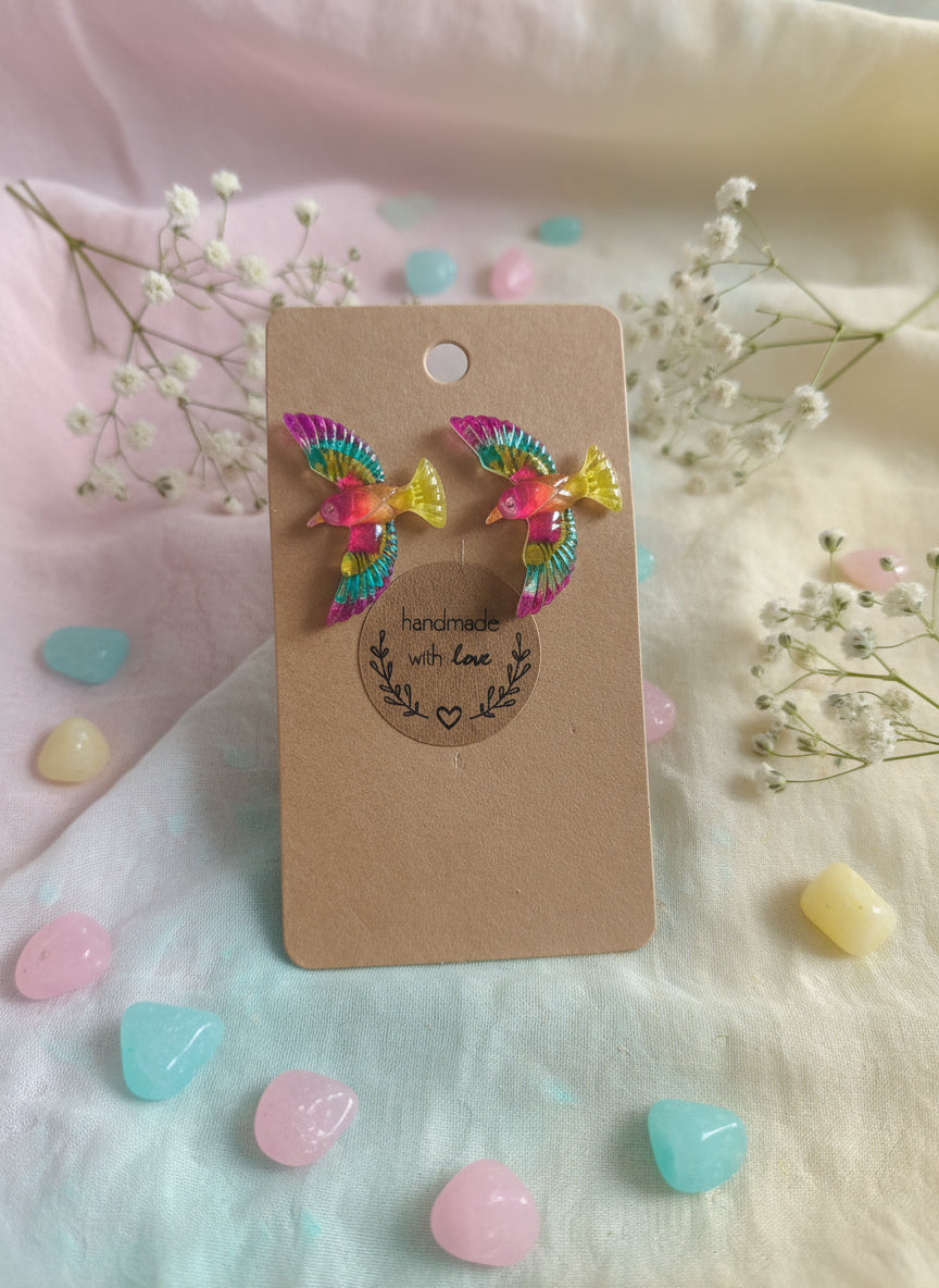 Plastic Earring with Bird