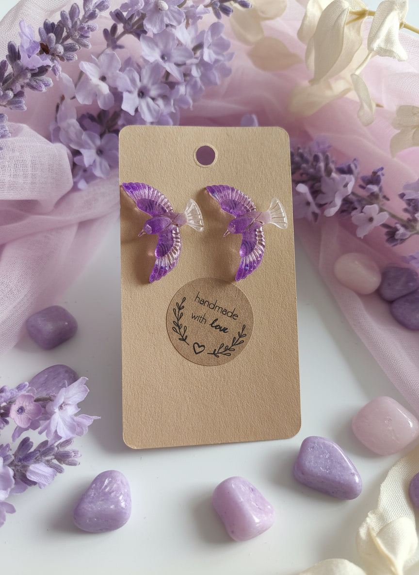 Plastic Earring with Bird