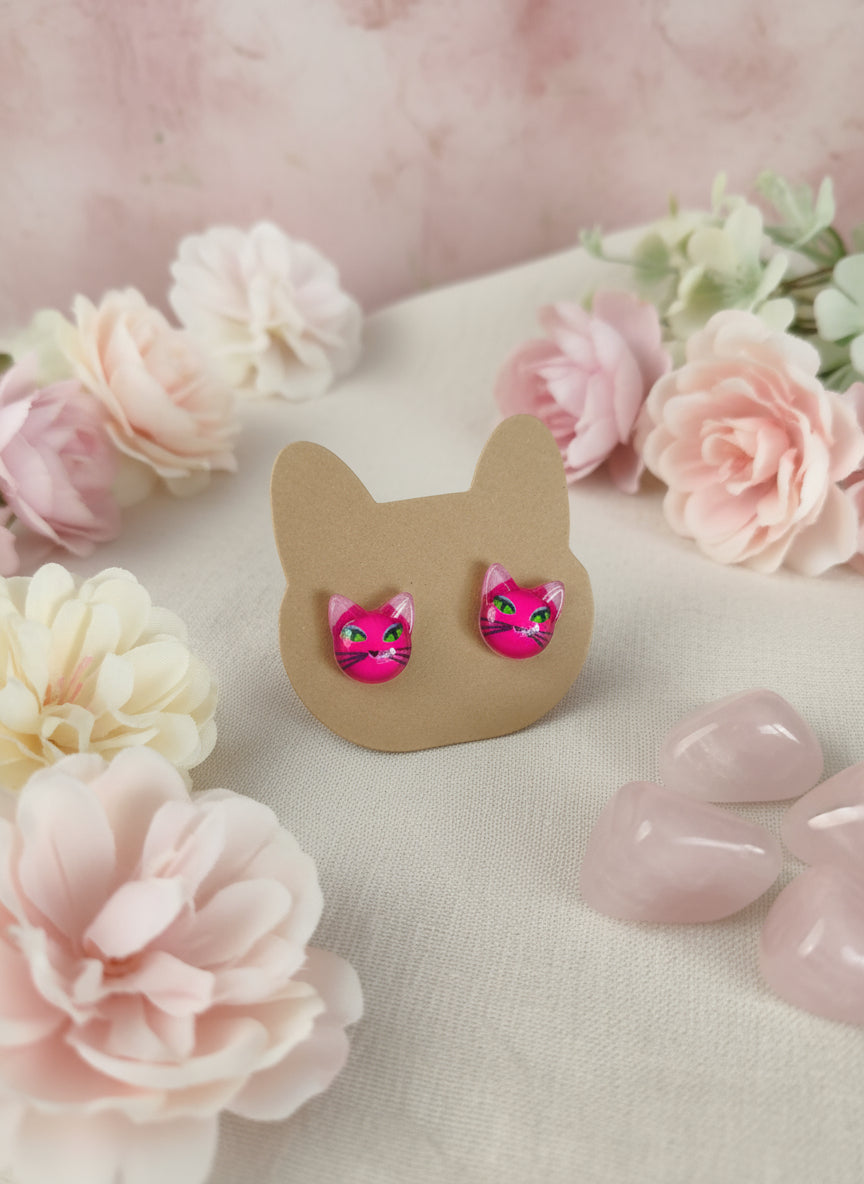 Plastic Earring with Cat