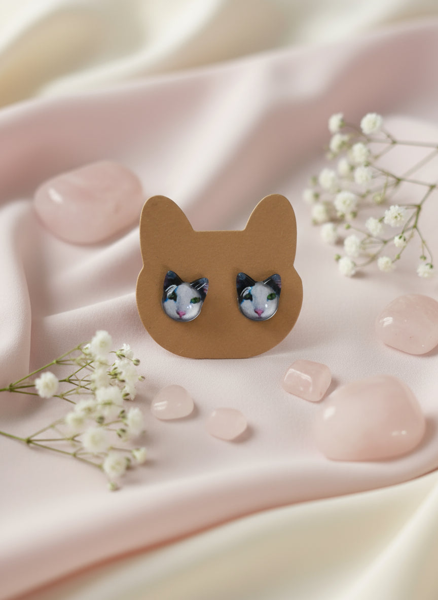 Plastic Earring with Cat