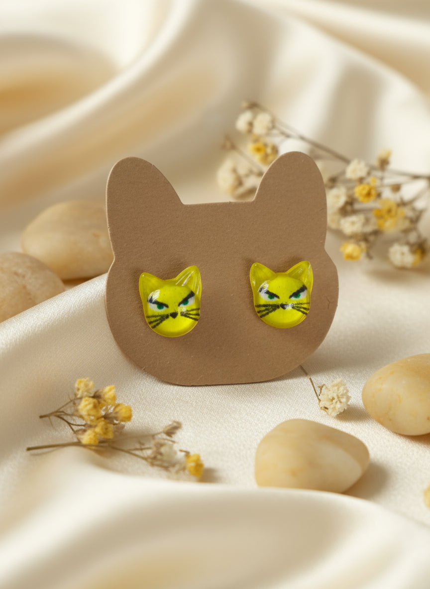 Plastic Earring with Cat