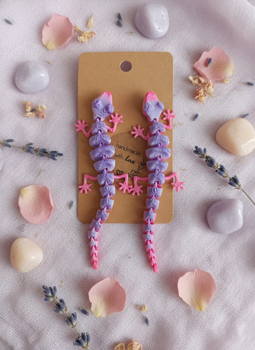 Plastic Earring with Gecko