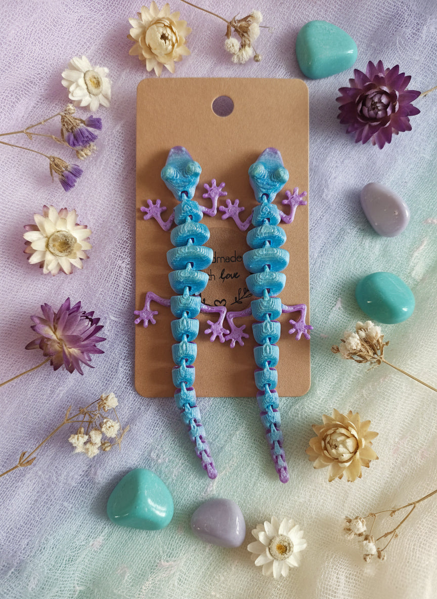 Plastic Earring with Gecko