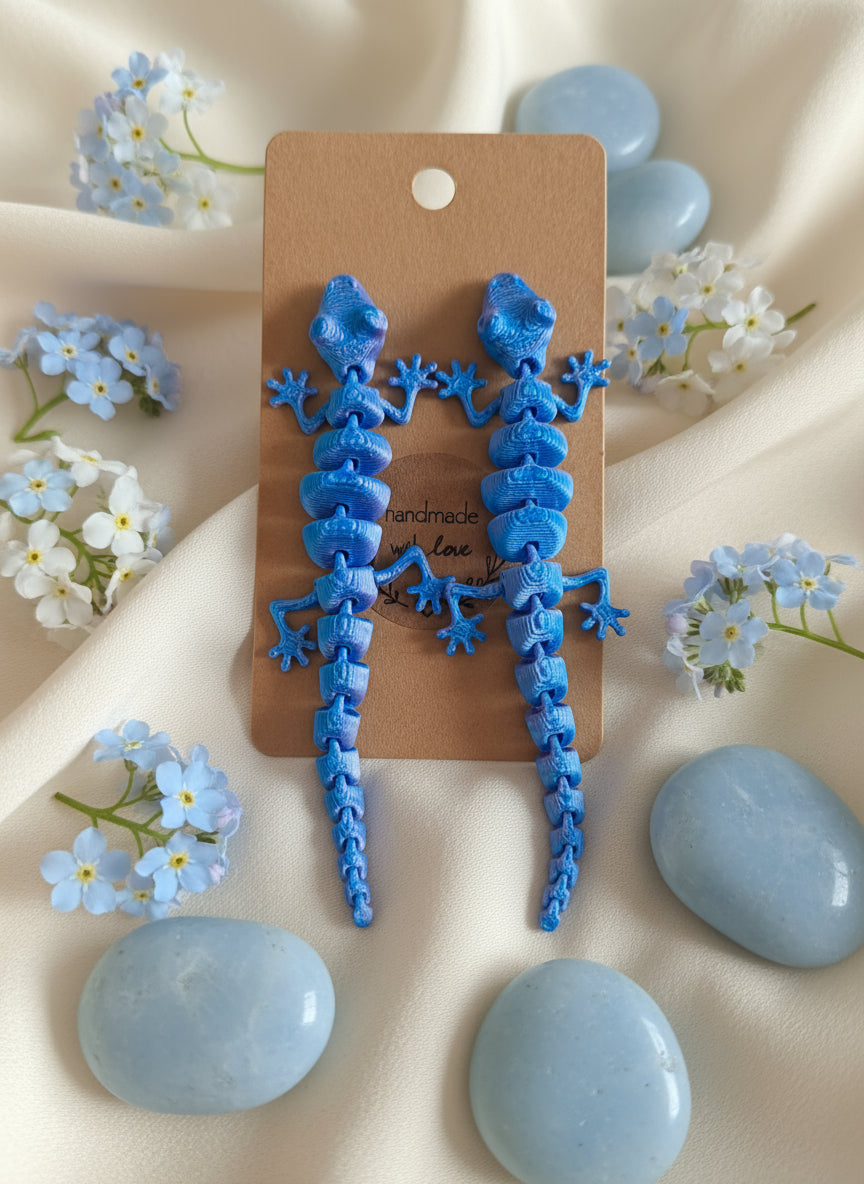 Plastic Earring with Gecko