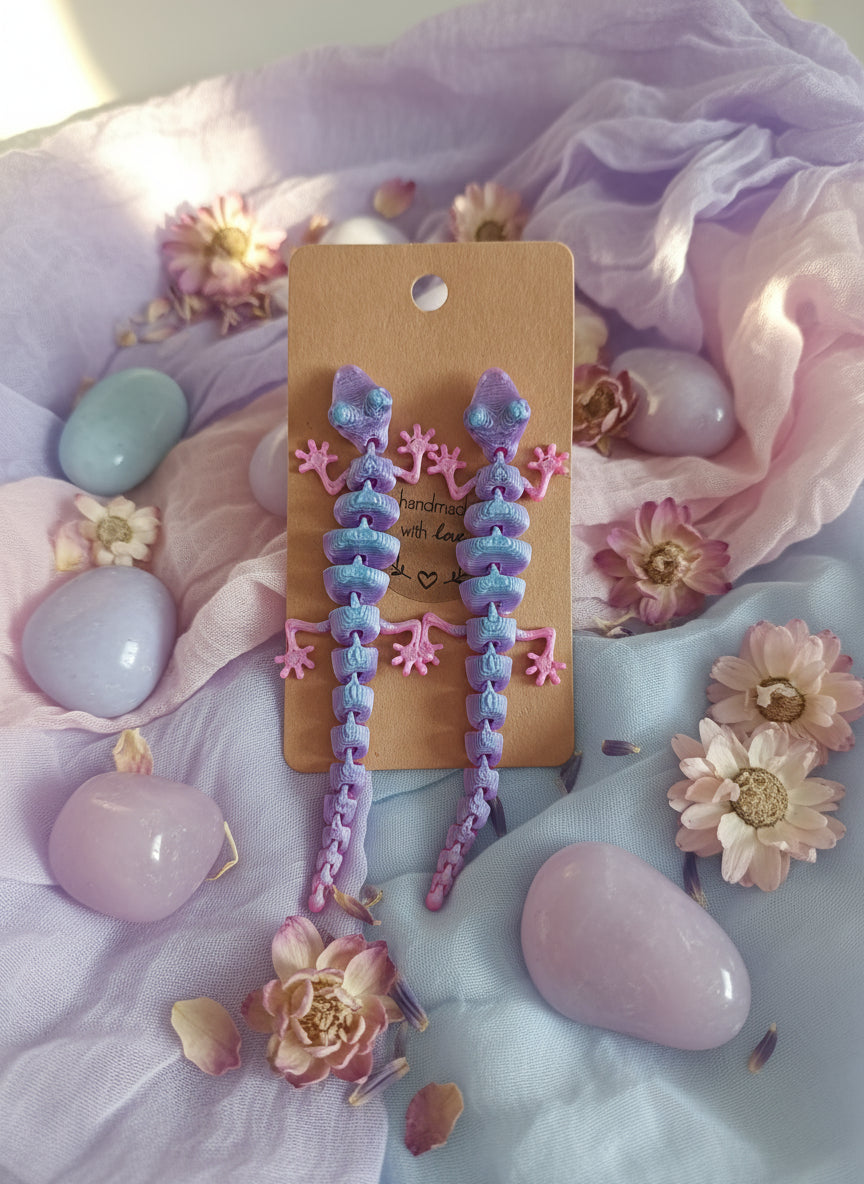 Plastic Earring with Gecko