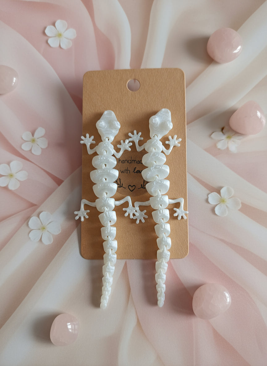 Plastic Earring with Gecko