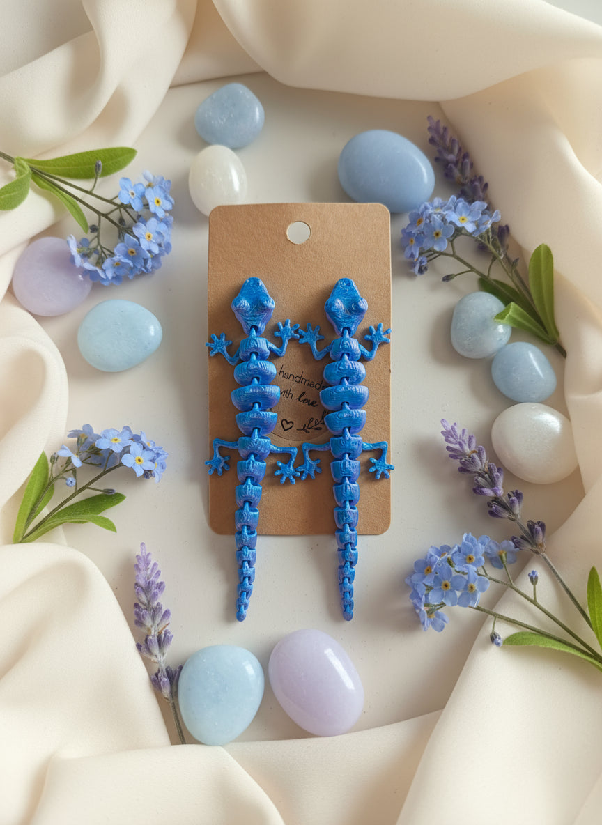 Plastic Earring with Gecko