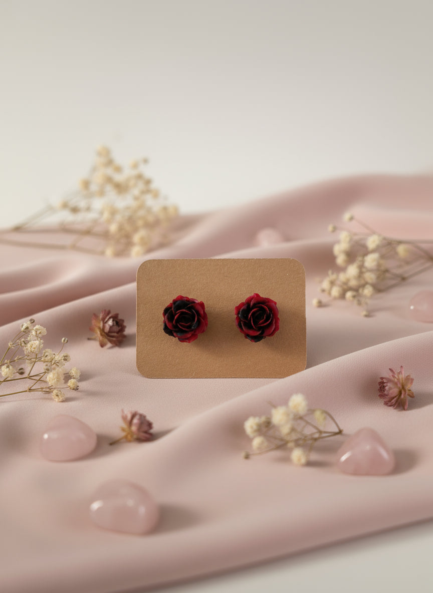 Plastic Earring with Flower