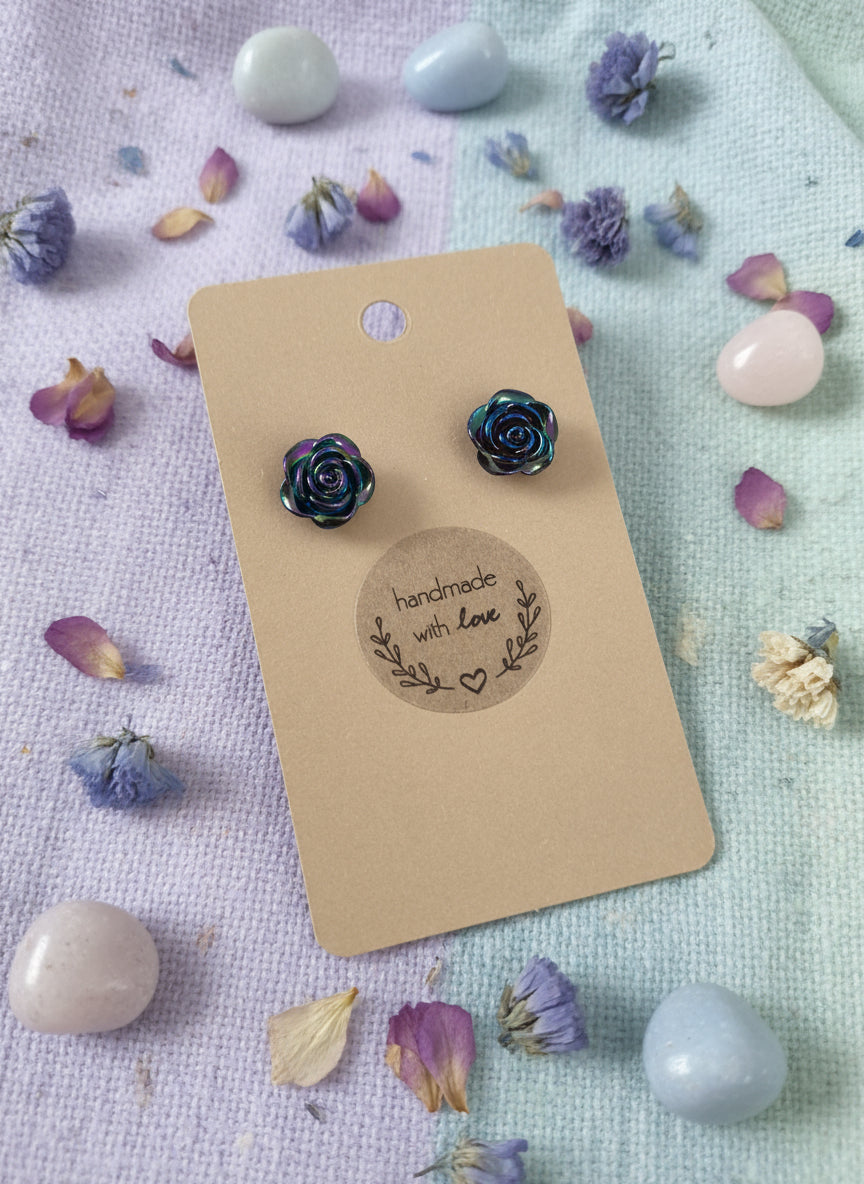 Plastic Earring with Flower