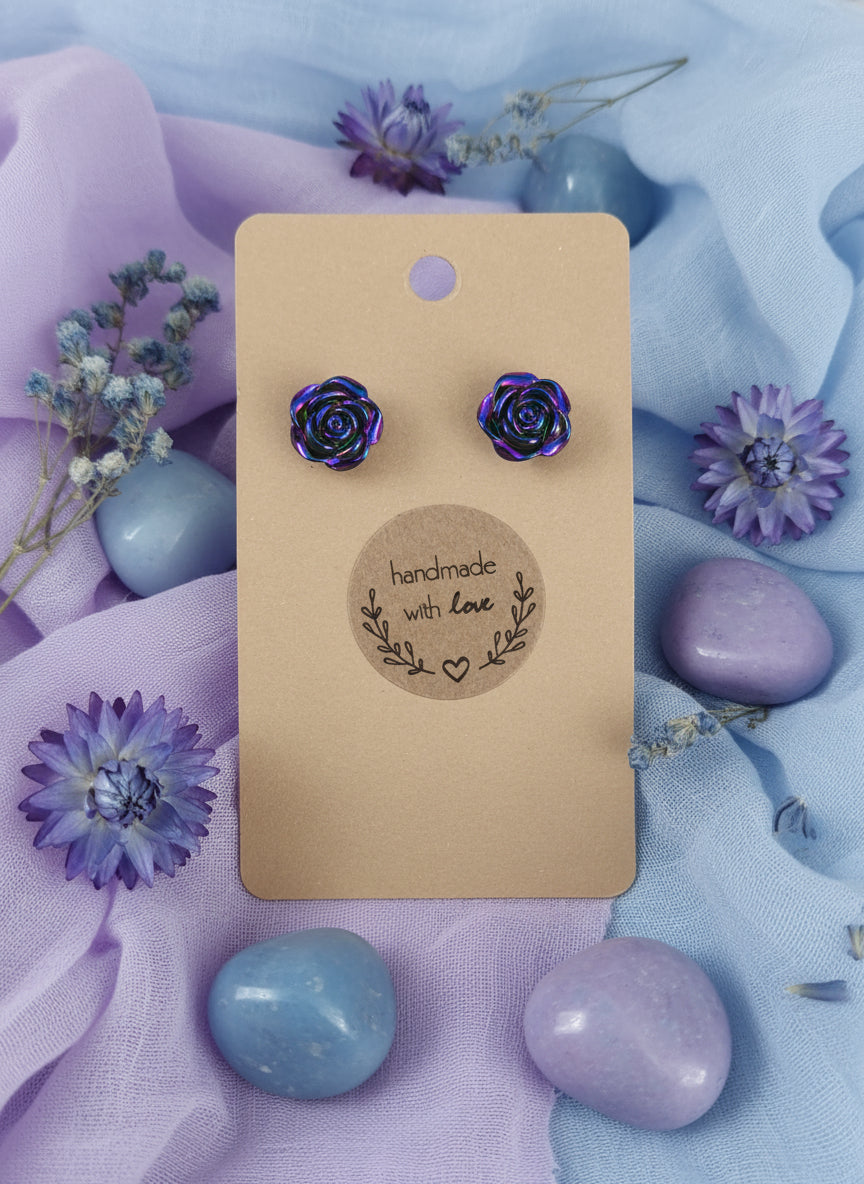 Plastic Earring with Flower