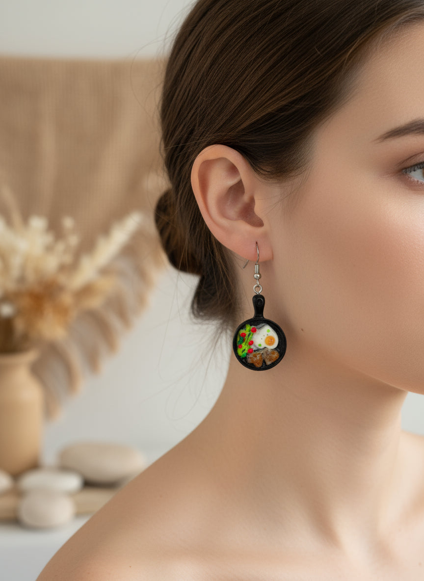 Plastic Earring with Food