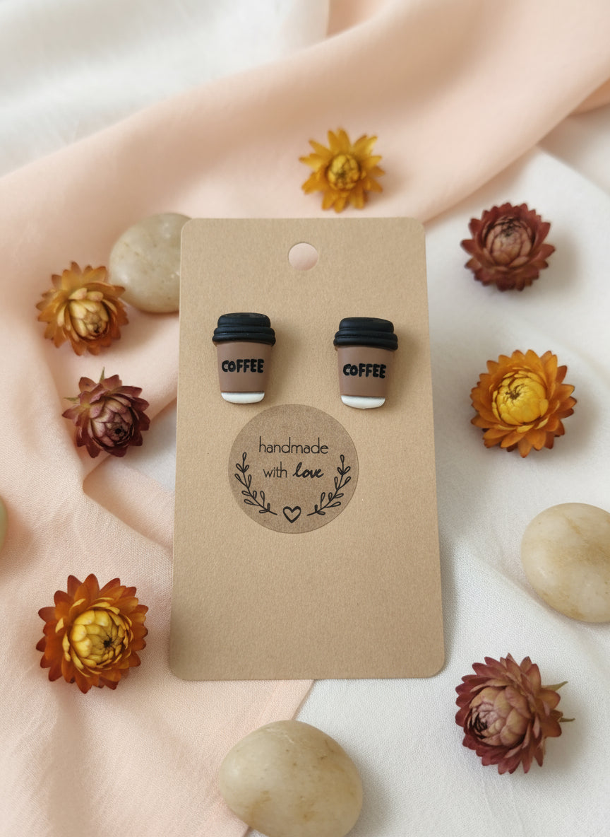 Plastic Earring with Coffee