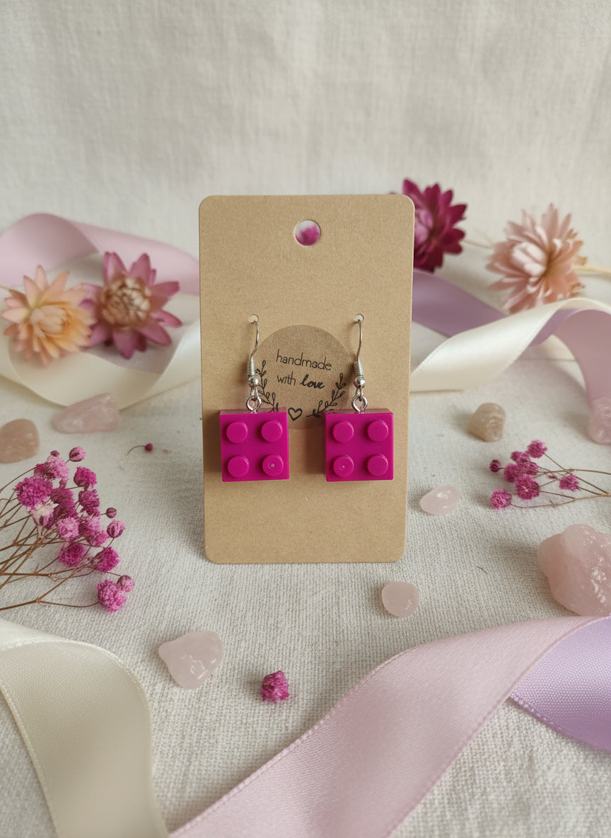 Plastic Earring with Lego for Gamers