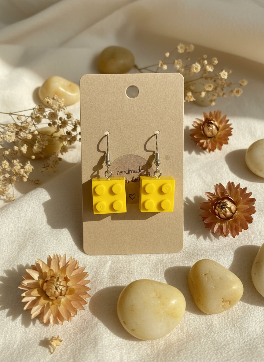 Plastic Earring with Lego for Gamers