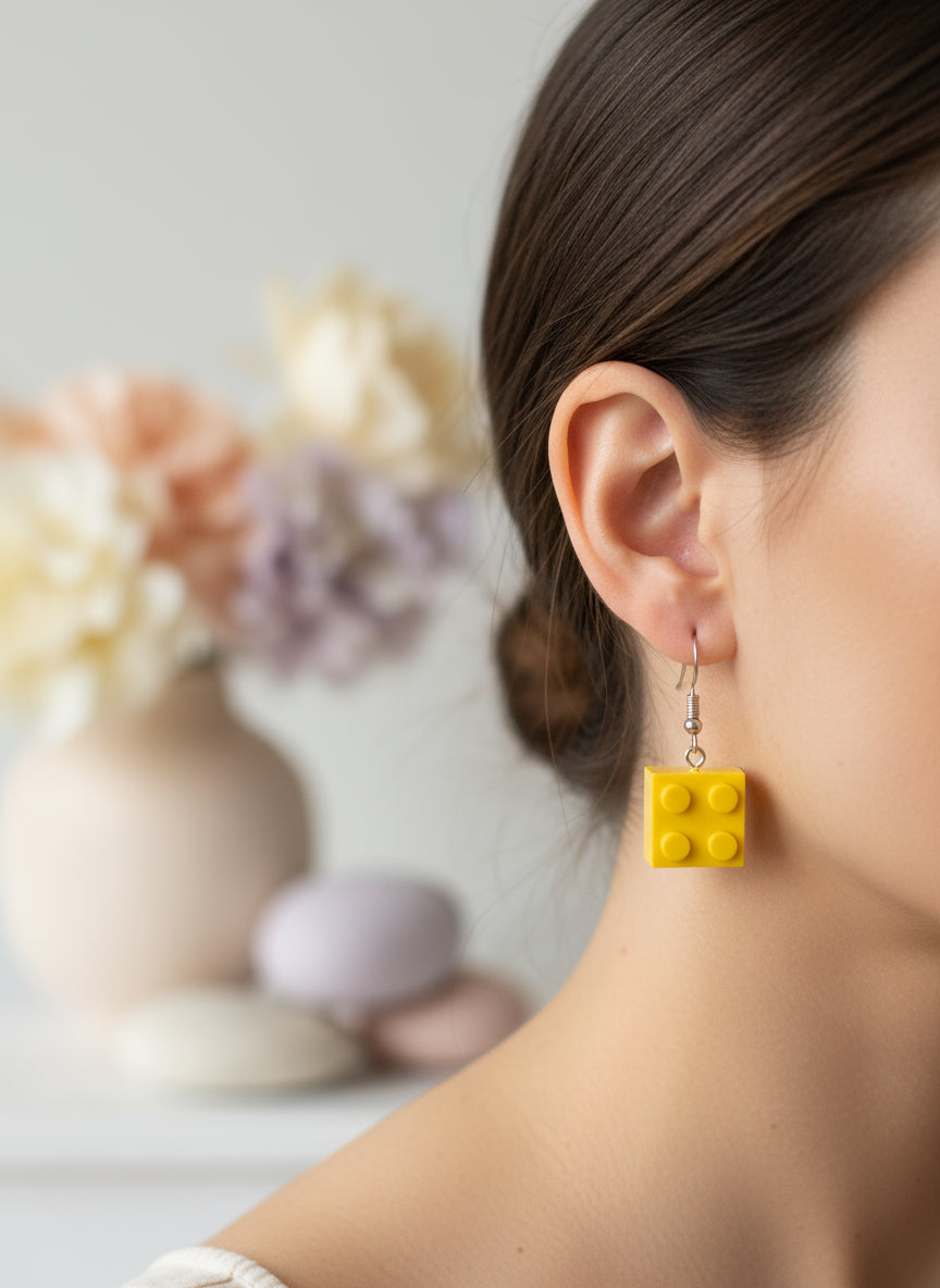 Plastic Earring with Lego for Gamers