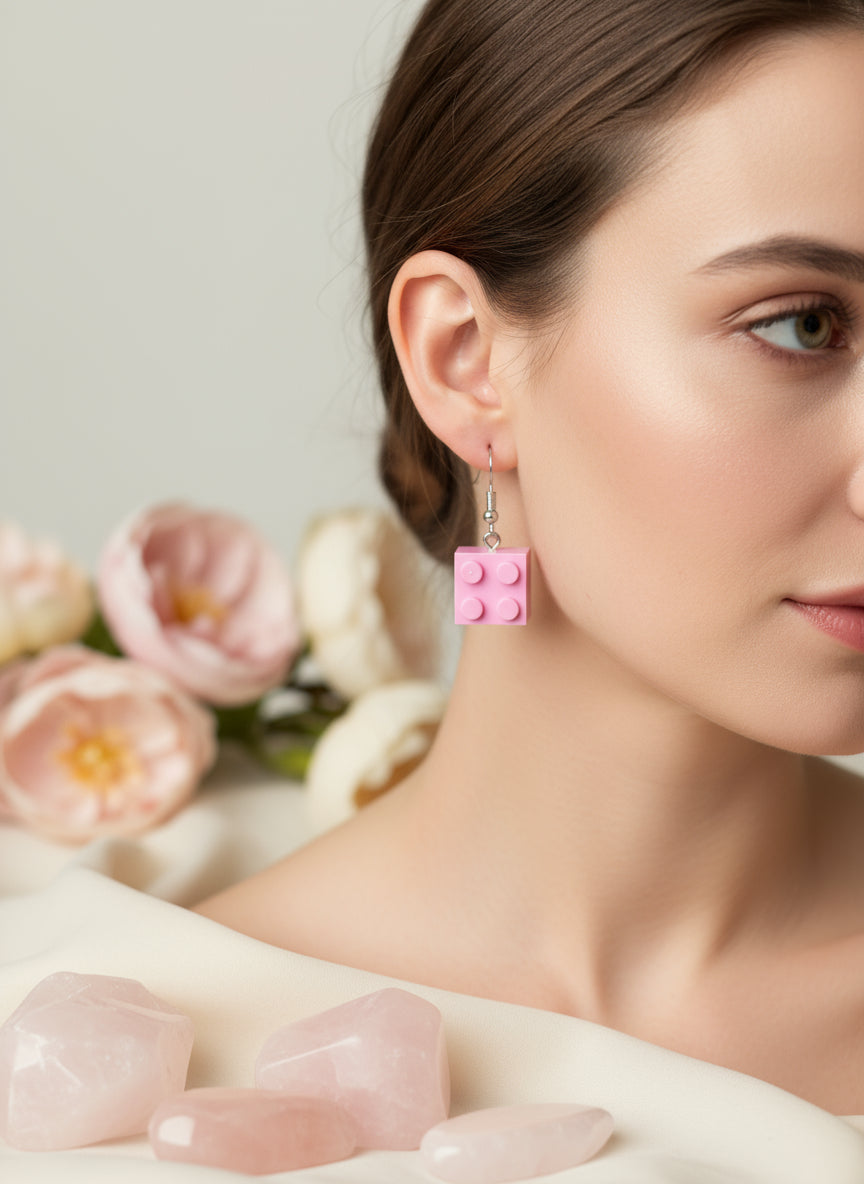 Plastic Earring with Lego for Gamers