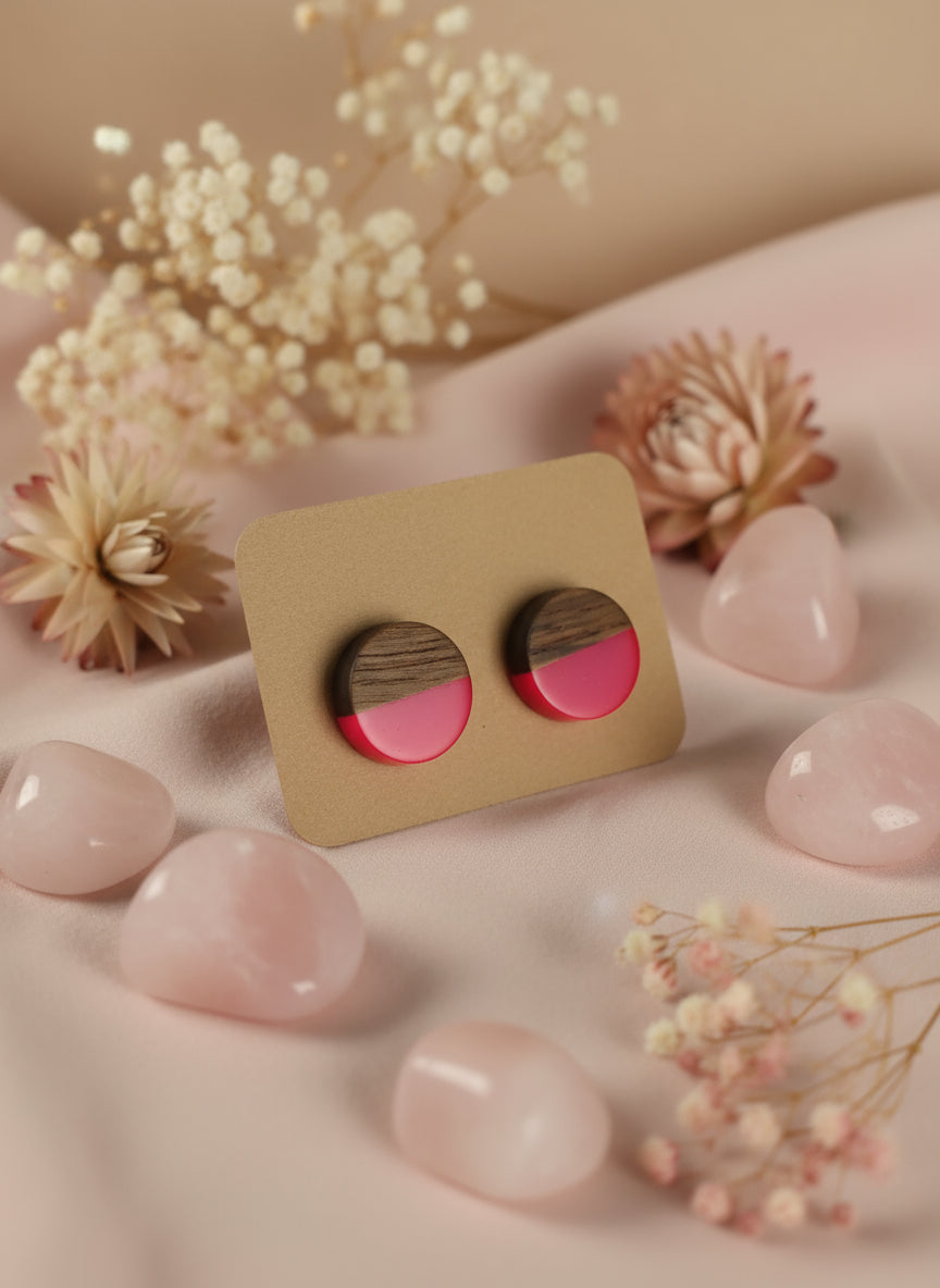 Plastic Woodlike Earring