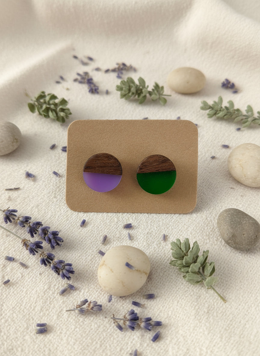 Plastic Woodlike Earring