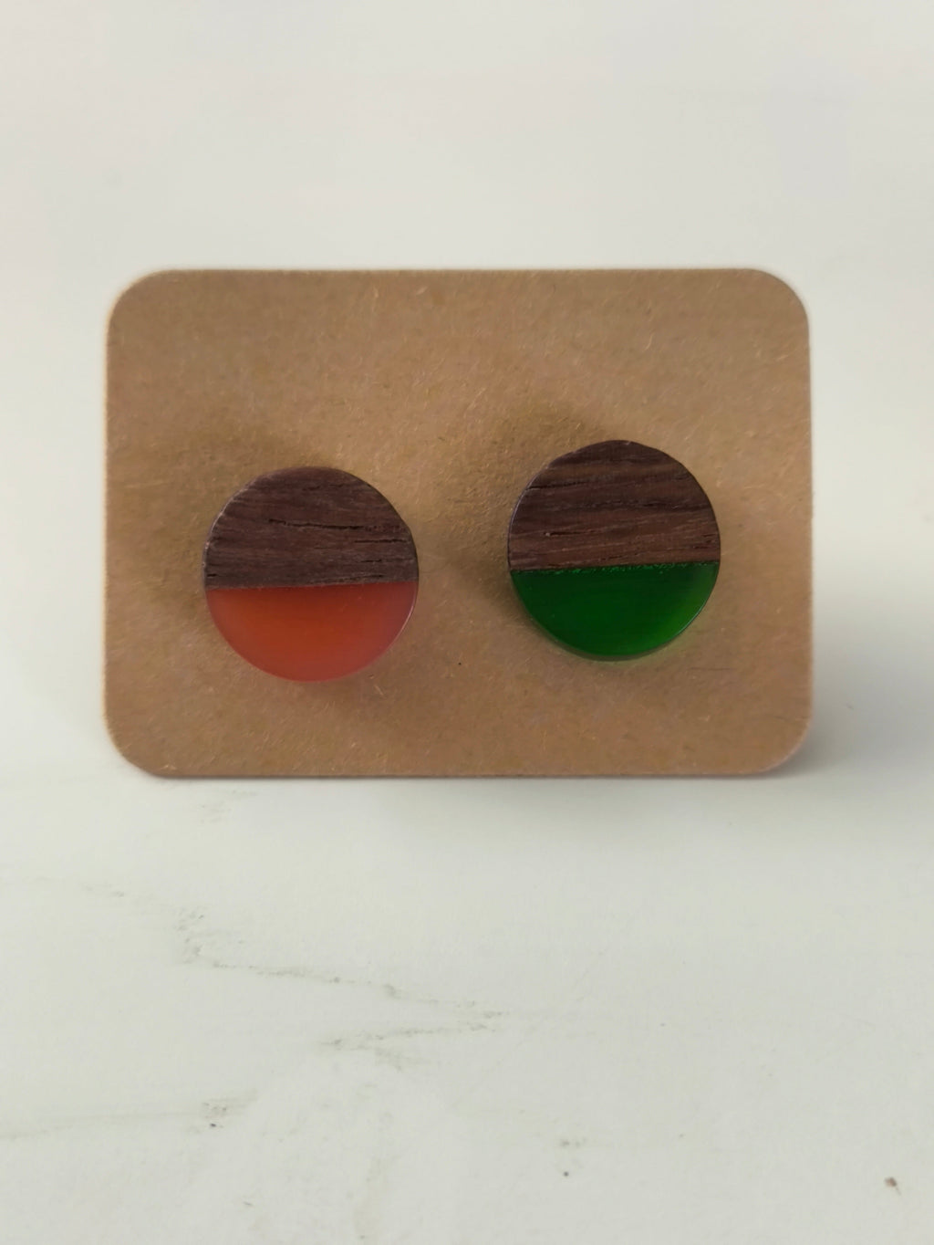 Plastic Woodlike Earring
