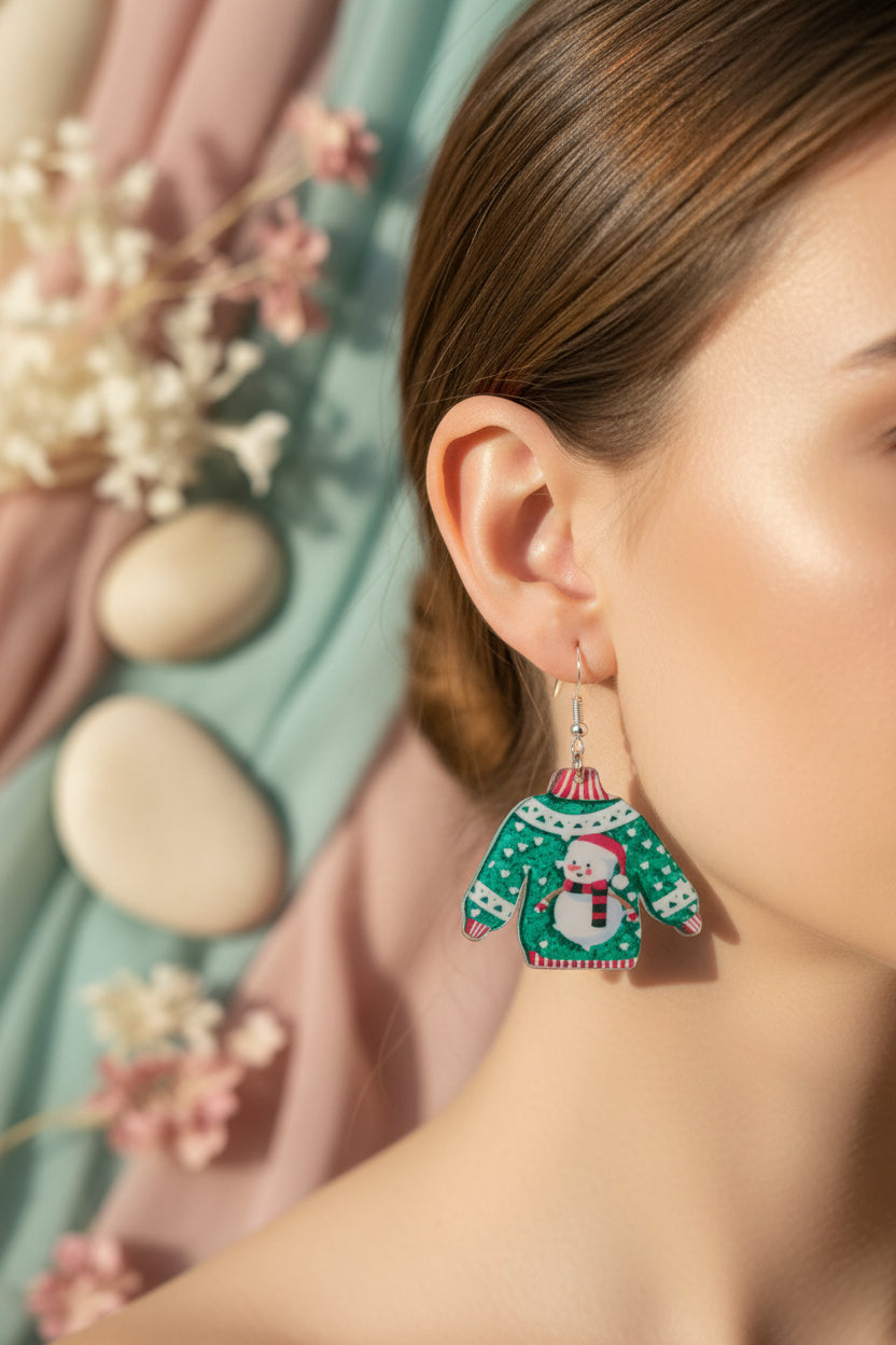 Plastic Earring for Christmas