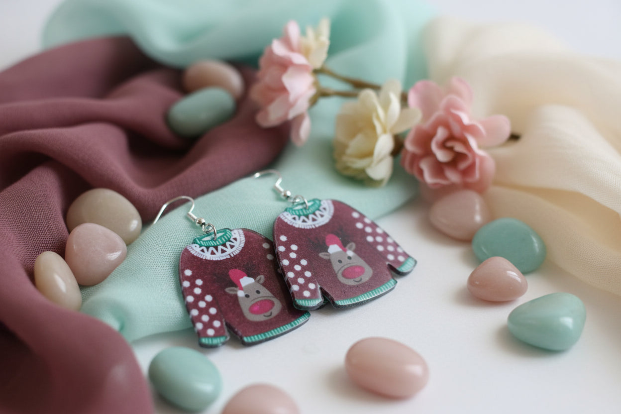 Plastic Earring for Christmas