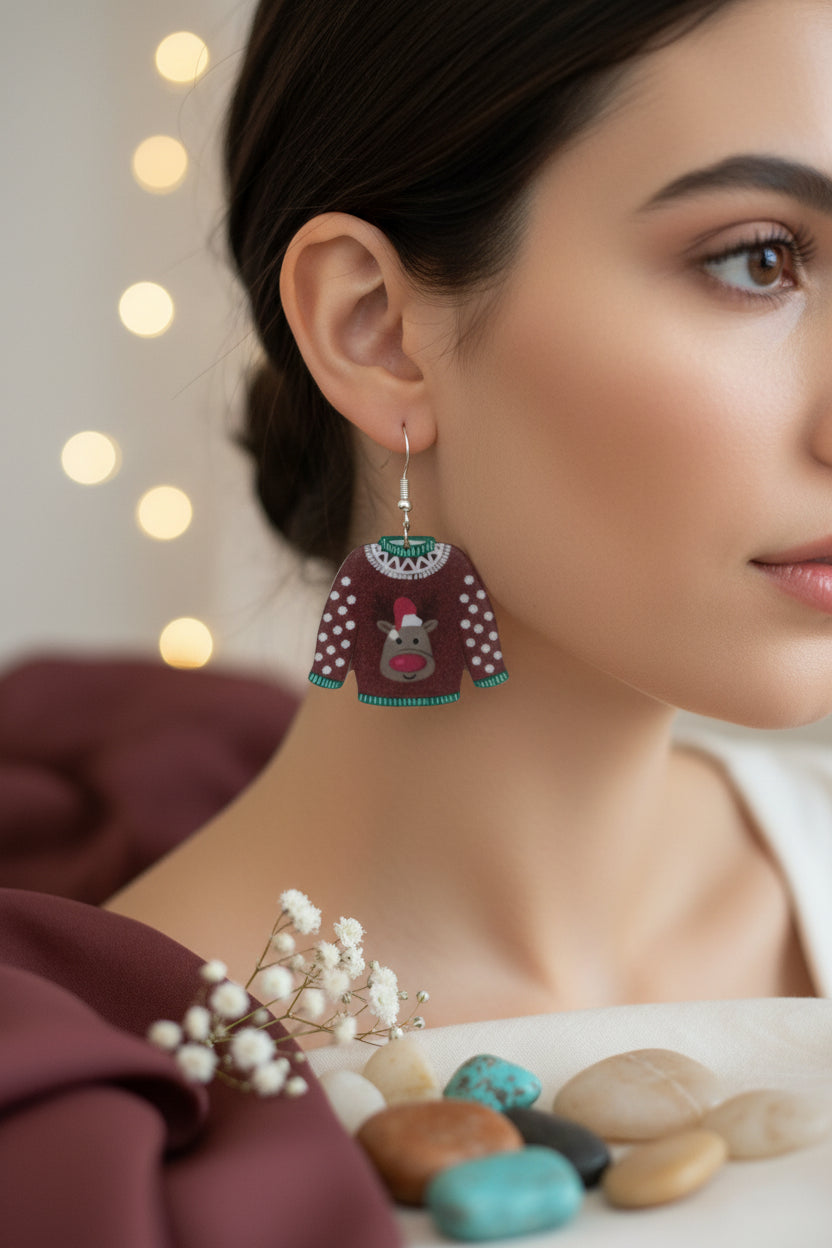 Plastic Earring for Christmas