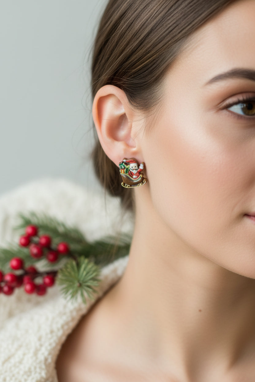 Plastic Earring for Christmas