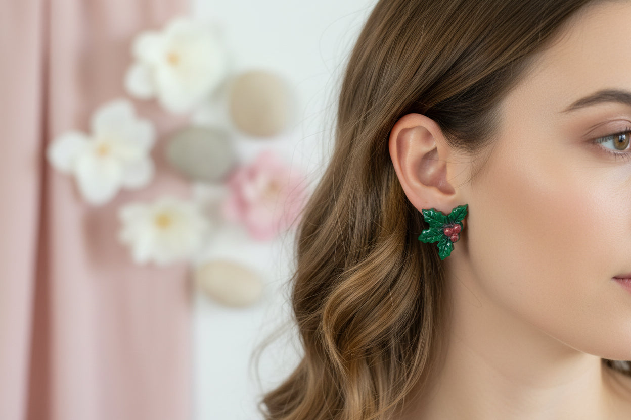 Plastic Earring for Christmas