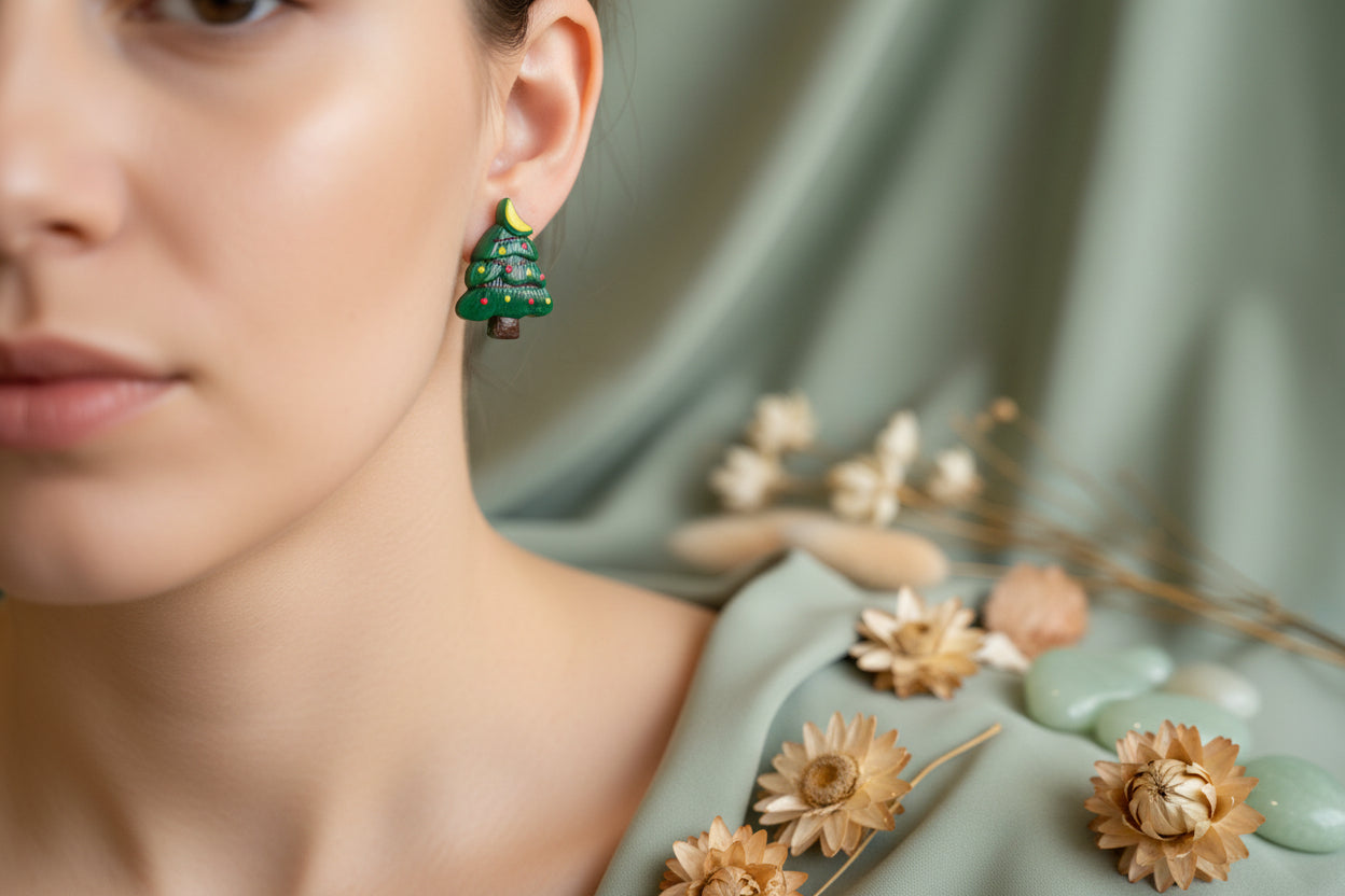 Plastic Earring for Christmas