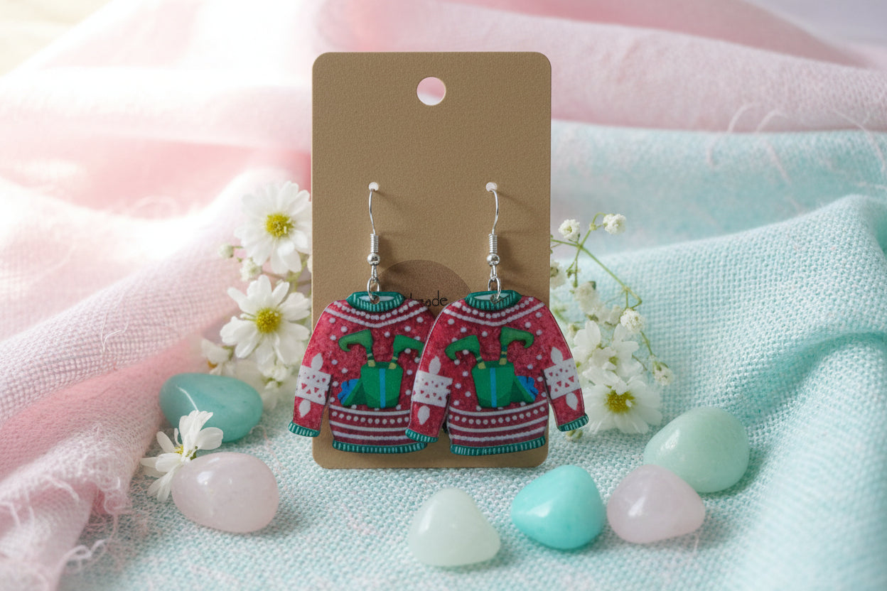 Plastic Earring for Christmas