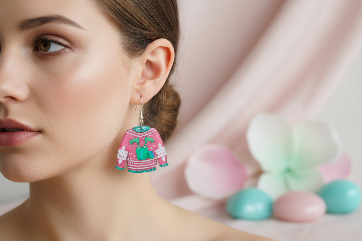 Plastic Earring for Christmas